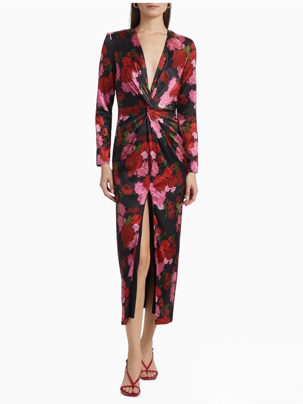 🆕# 282~ Generation Love Silvanna Floral Satin Maxi Dress, Size 00
